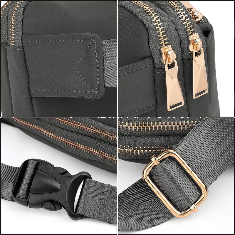 UTO Fanny Pack for Women Crossbody Trendy Fashion Belt Purse Chest Waist Hip Bumbag for Outdoor Shopping Travel Hiking - Image 4